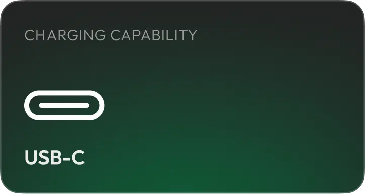 Charging: USB-C