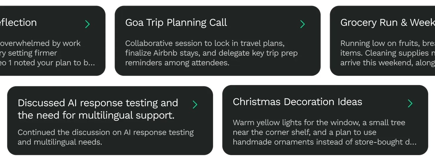 Your day and week, summarized