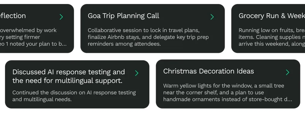 Your day and week, summarized
